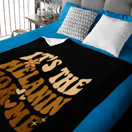Groovy It's the Melanin for Me Melanated Black Baby Blankets