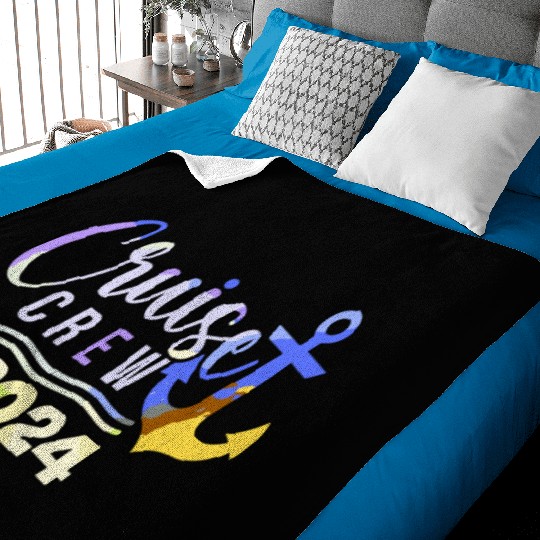 Cruise Crew 2024 Vacation Trip Baby Blankets