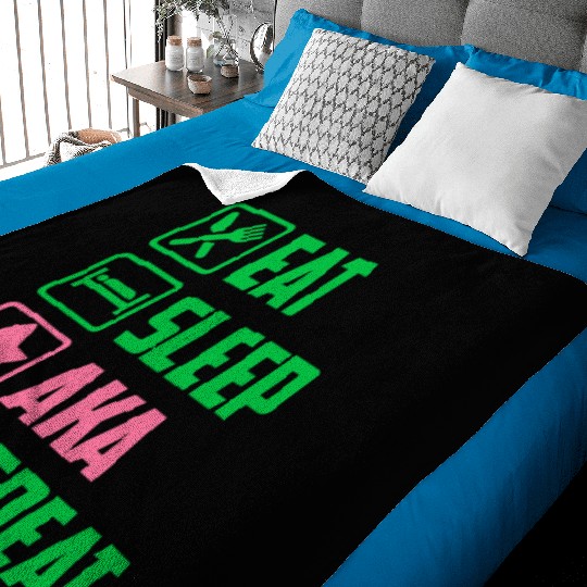 Eat Sleep AKA Repeat Alpha Kappa Alpha Womens Gift Baby Blankets