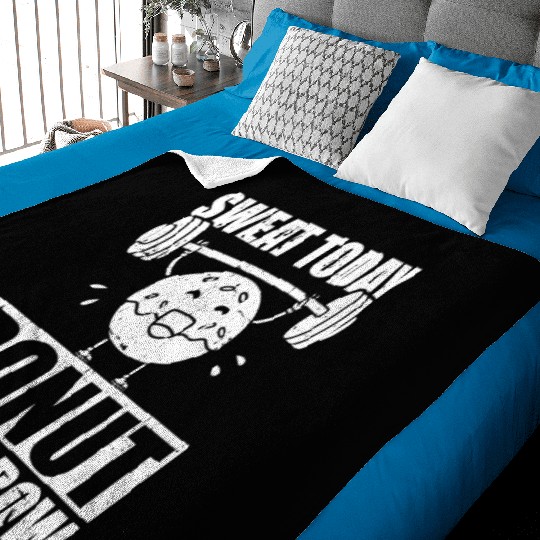 Fitness Donut Funny Donut Gym Baby Blankets