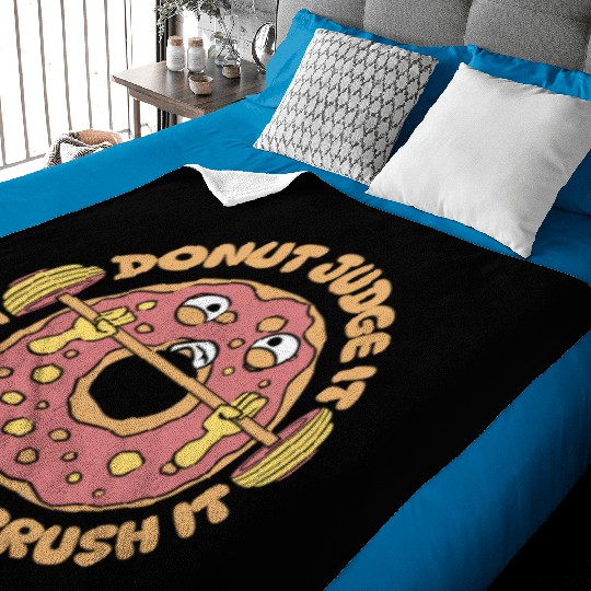 Fitness Donut Funny Donut Gym Baby Blankets