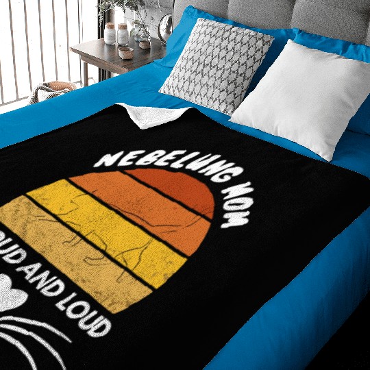 Nebelung Mom, Proud and Loud .. cat mom Baby Blankets