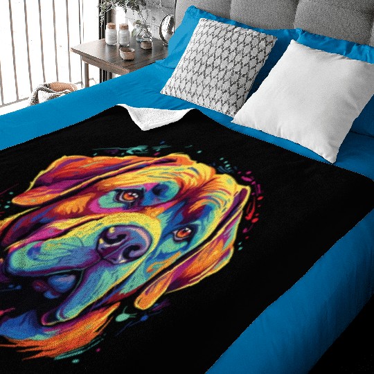 Watercolor Colorful Dogue De Bordeaux Baby Blankets