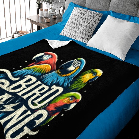 Bird Gang Parrot Funny Birder Flock Owner Macaw Baby Blankets