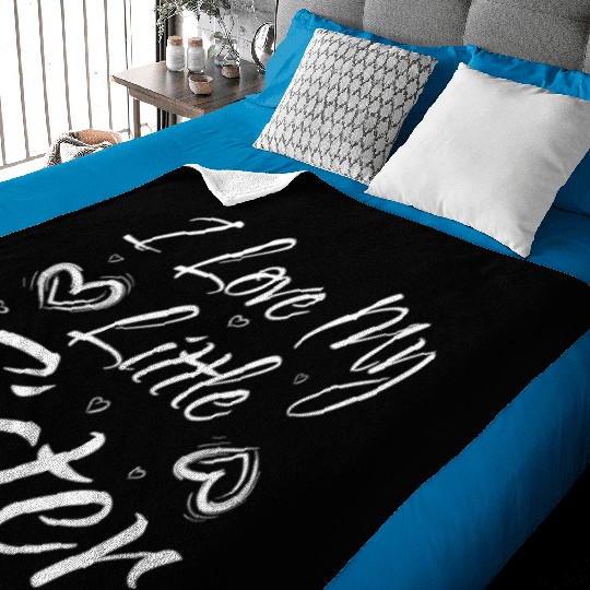 I Love My Little Sister Baby Blankets