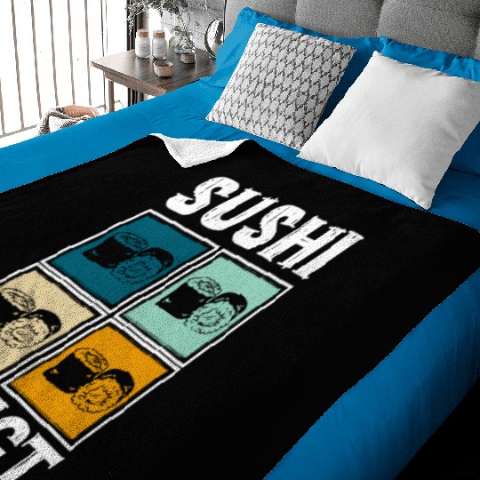 Sushi Delicious Kawaii Cuisine Baby Blankets