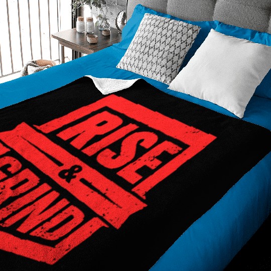 Rise and Grind Gym Typography Design Baby Blankets