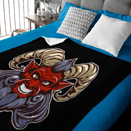 krampus devil head Baby Blankets