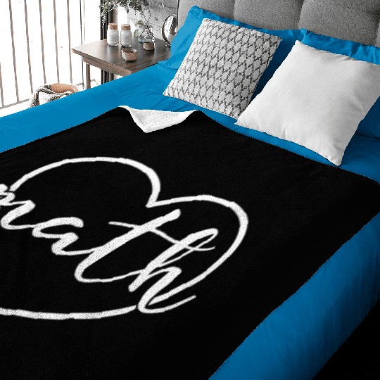 Math Heart Back To School Mathematics Math Teacher Baby Blankets