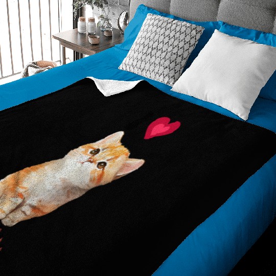 I love Cats design, cool cute gift idea for girls Baby Blankets