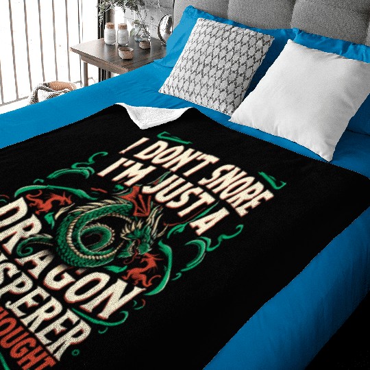 Dragon Whisperer - I Don't Snore Baby Blankets