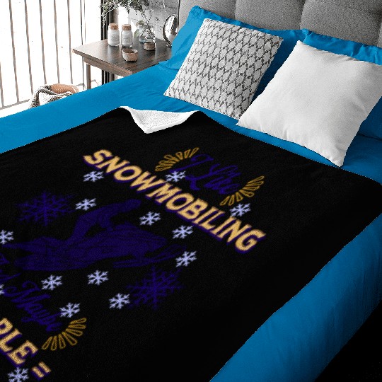 Funny Snowmobiling Introvert Baby Blankets Men Women