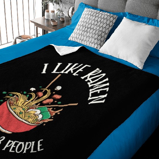 I Like Ramen And Maybe Three People Baby Blankets