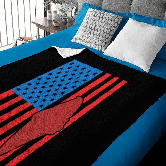 Ice Cream US Flag Baby Blankets