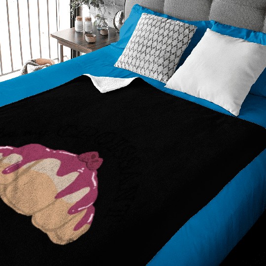 Be My Croissant Doodle Baby Blankets