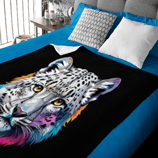 Snow Leopard Baby Blankets