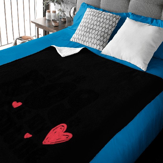 "My dog is my Valentine" / V-Day Baby Blankets