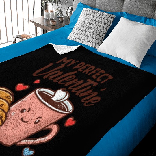 Coffee and Croissant | My Perfect Valentine Baby Blankets