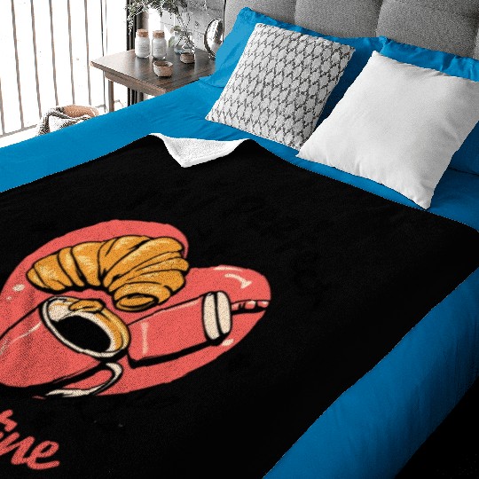 Coffee and Croissant | My Perfect Valentine Baby Blankets