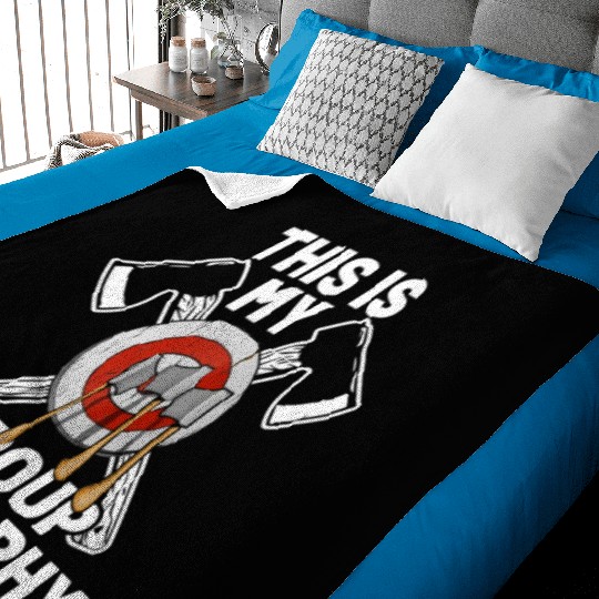 This Is My Group Therapy Axe Thrower Axe Throwinga Baby Blankets