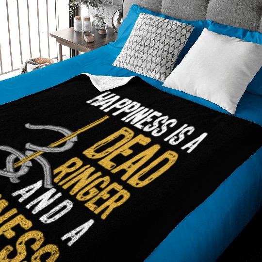 Funny Dead Ringer Horseshoe Pitching Baby Blankets