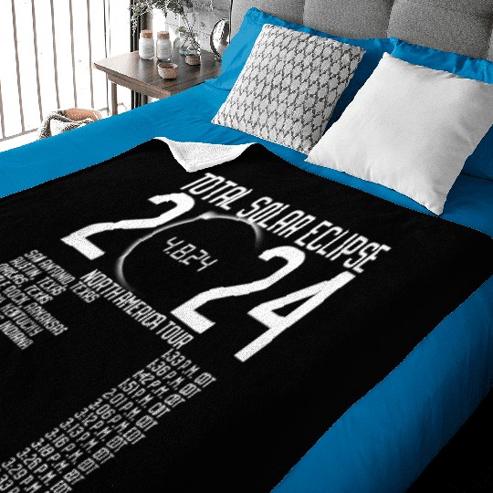 North America Tour 2024 Totality Solar Eclipse Baby Blankets