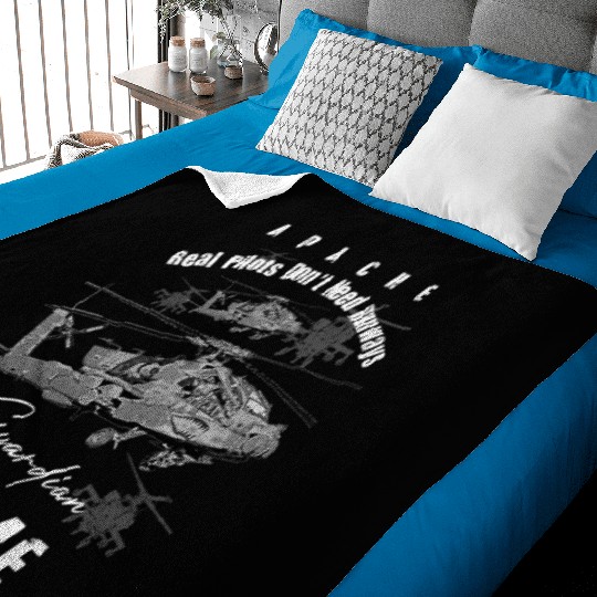AH64 Apache Us Air Force attack helicopter with c Baby Blankets