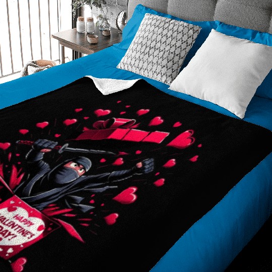 Ninja Valentine Surprise Baby Blankets