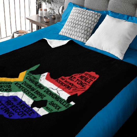 South Africa Flag Food Maps Africans Baby Blankets