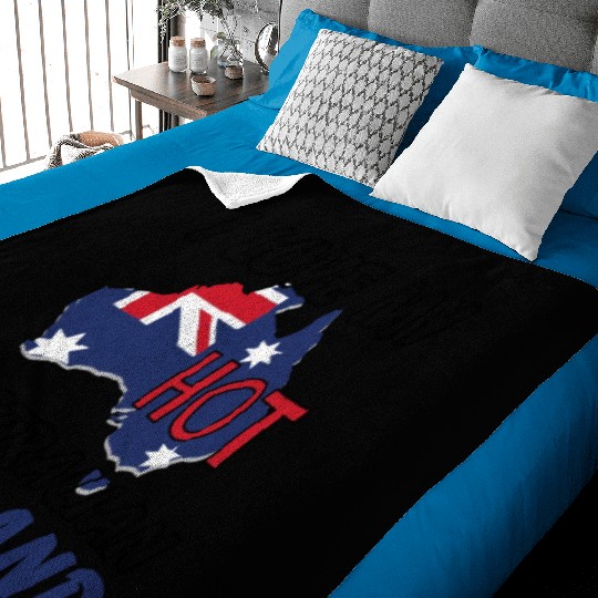 I Love My Hot Australian Husband Wife Baby Blankets