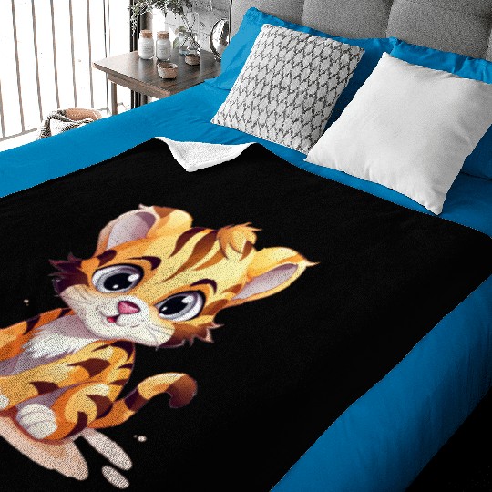 Cute Little Tiger Baby Blankets
