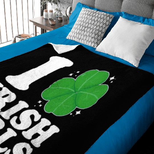 I Love Irish Girls Shamrock Heart St Patrick's Day Baby Blankets