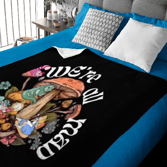 We're all Mad Here - Alice in Wonderland inspired Baby Blankets