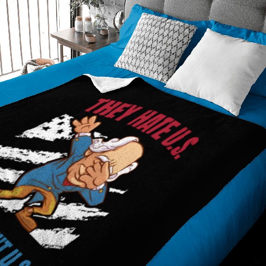 They E Us Cuz They Ain'T Us 4Th Of July Baby Blankets