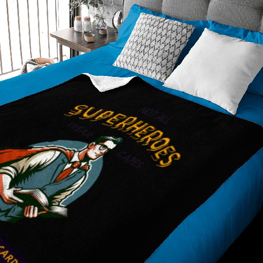 Superhero Librarian - Library Card Baby Blankets