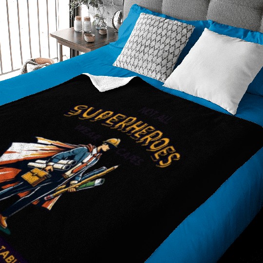 Architect Superhero Drafting Design Baby Blankets