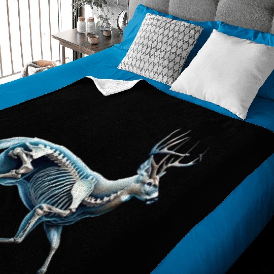 Deer Skeleton Anatomy Baby Blankets