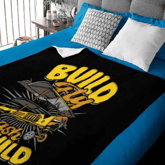 RC Plane Pilot Build Fly Crash Rebuild Baby Blankets