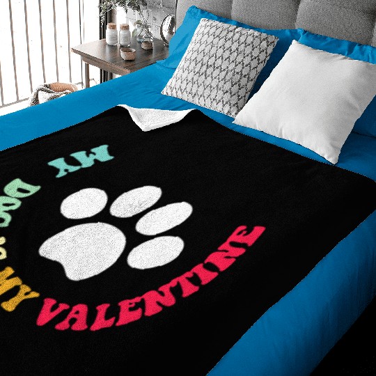 my dog is my valentine Baby Blankets