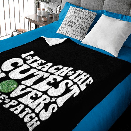 I Teach The Cutest Clovers In The Patch Disco Ball Baby Blankets
