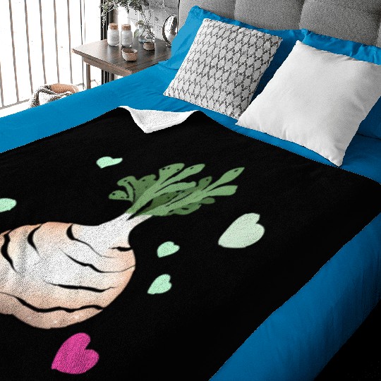 Turnip Love Valentine's Day Hearts Baby Blankets