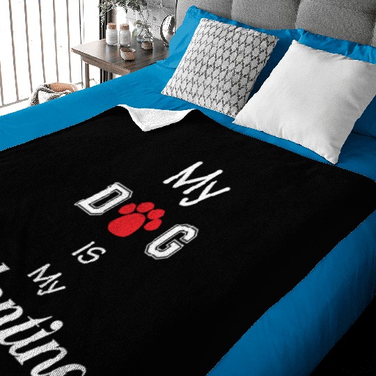 my dog is my valentine Baby Blankets