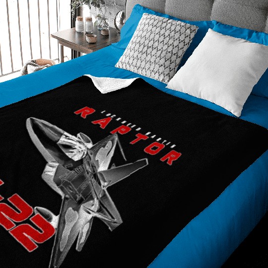F-22 Raptor Fighterjet Us Air Force Warbird Baby Blankets