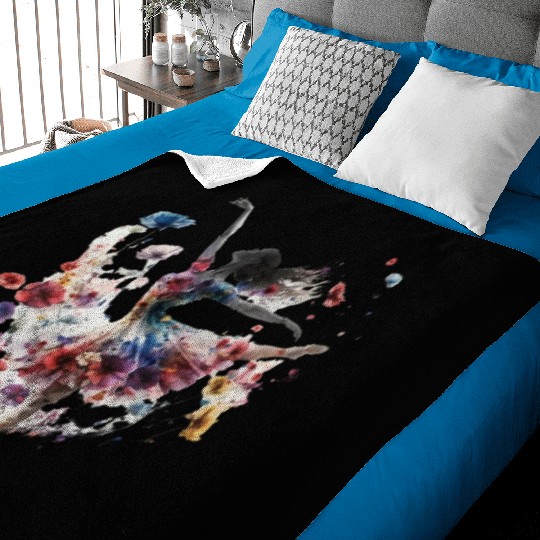 transparent ballet girl world ballet day Baby Blankets