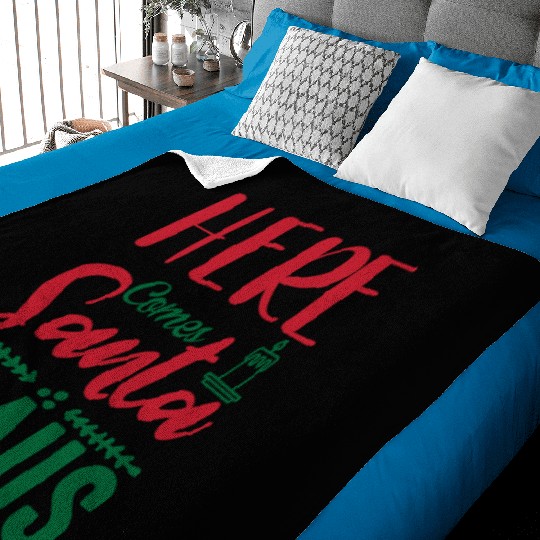 Here Come Santa Claus Baby Blankets