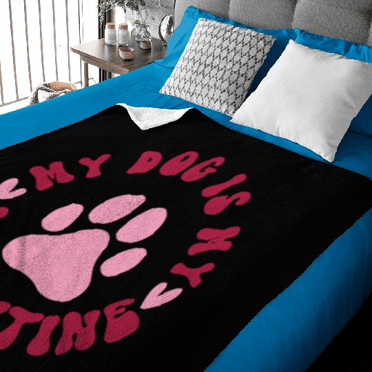 My Dog is My Valentine Baby Blankets Dog Lover Clothes
