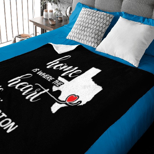 Houston County Texas Is Where My Heart Is Gift Baby Blankets