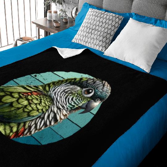 Green Cheeked Conure Art Cute Conure Baby Blankets