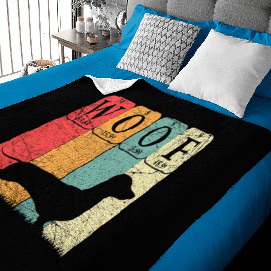 Dachshund Dog Periodic Table Elements Dog Lover Baby Blankets