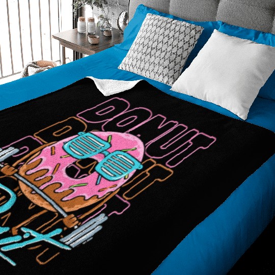 Fitness Donut Funny Donut Gym Baby Blankets